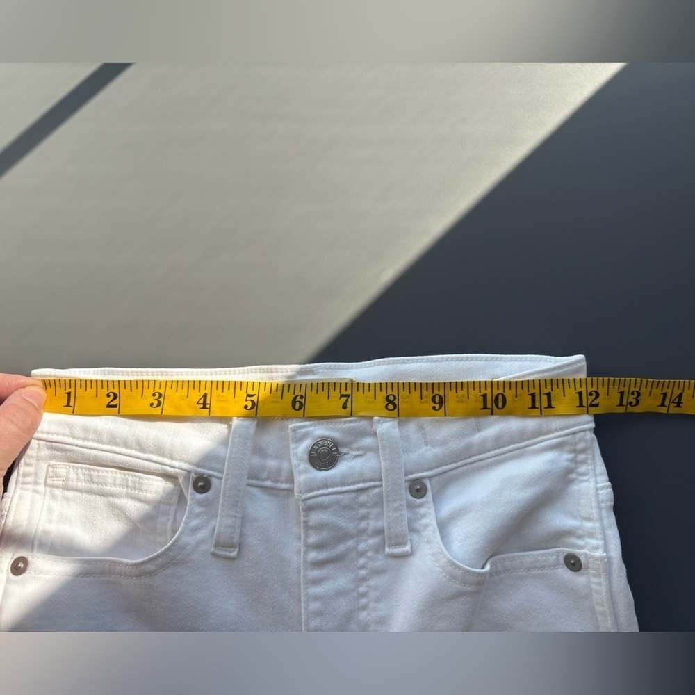 Madewell White Skinny High-Rise Jeans Size 24 10” Rise - Picture 11 of 15